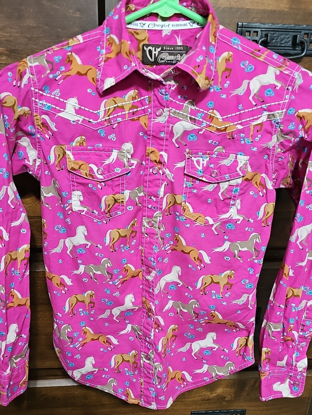 Cowgirl Hardware Western Horse Pattern Top